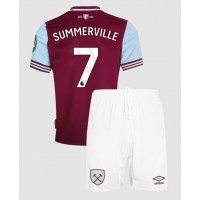 Fotballdrakt Barn West Ham United Crysencio Summerville #7 Hjemmedraktsett 2024-25 Kortermet (+ Korte bukser)